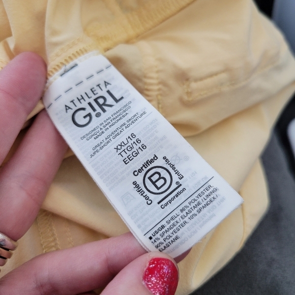 Athleta Girl XXL 16 Peachy Orange Athletic Skirt Skort Drawstring Waist Active - Picture 8 of 11